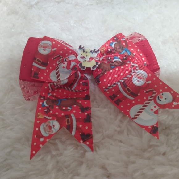 ❤️ HOST PICK ❤️ Nwot hand crafted Christmas 4 pc hair clip bundle - Picture 4 of 8